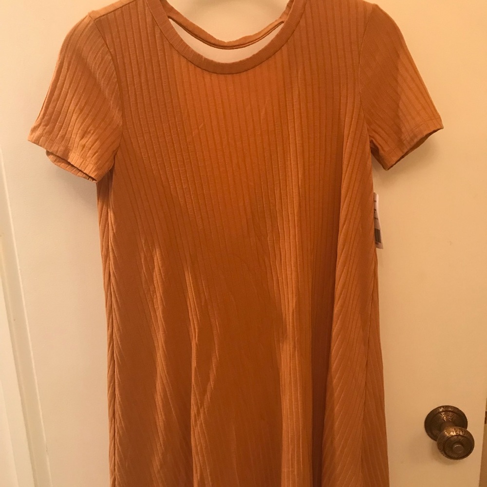 Mustard t shirt dress